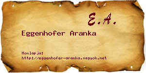 Eggenhofer Aranka névjegykártya